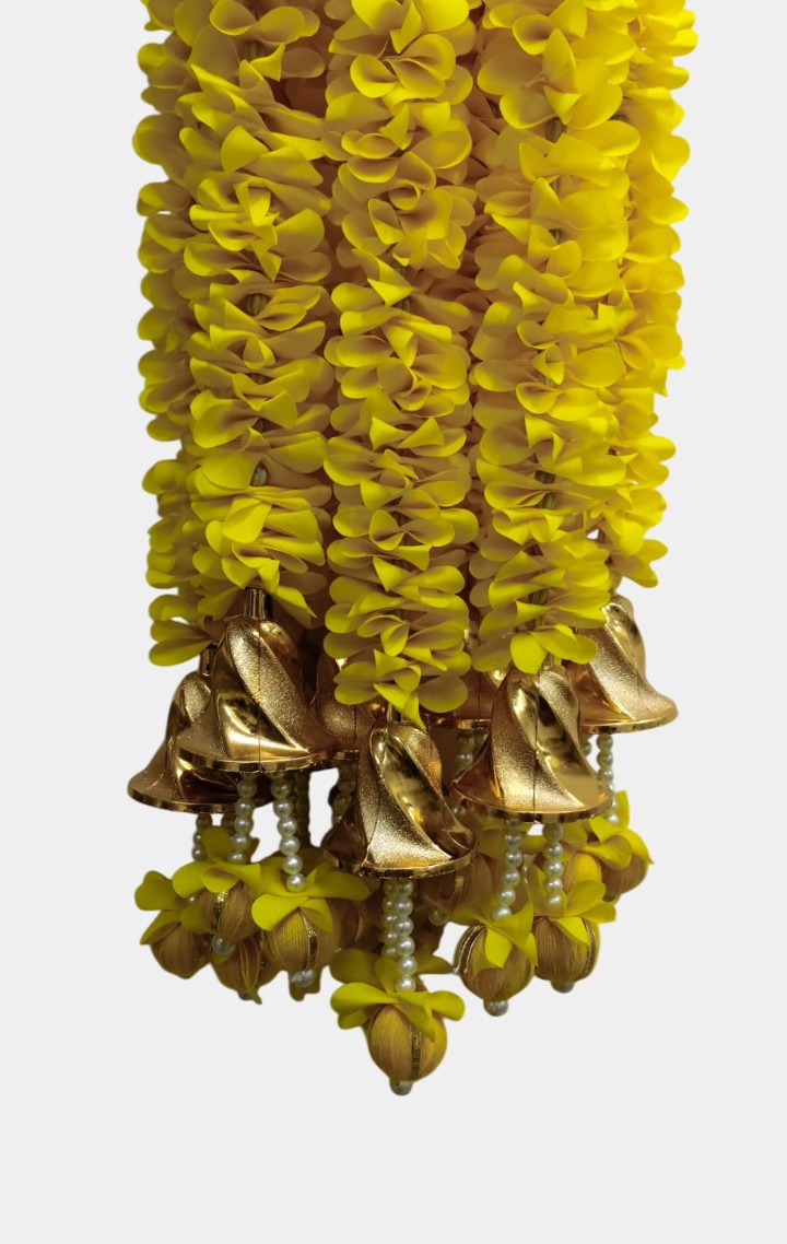 Artificial Flowers Yellow Garland Walls Hanging (5.5 Feet 10 Pcs)