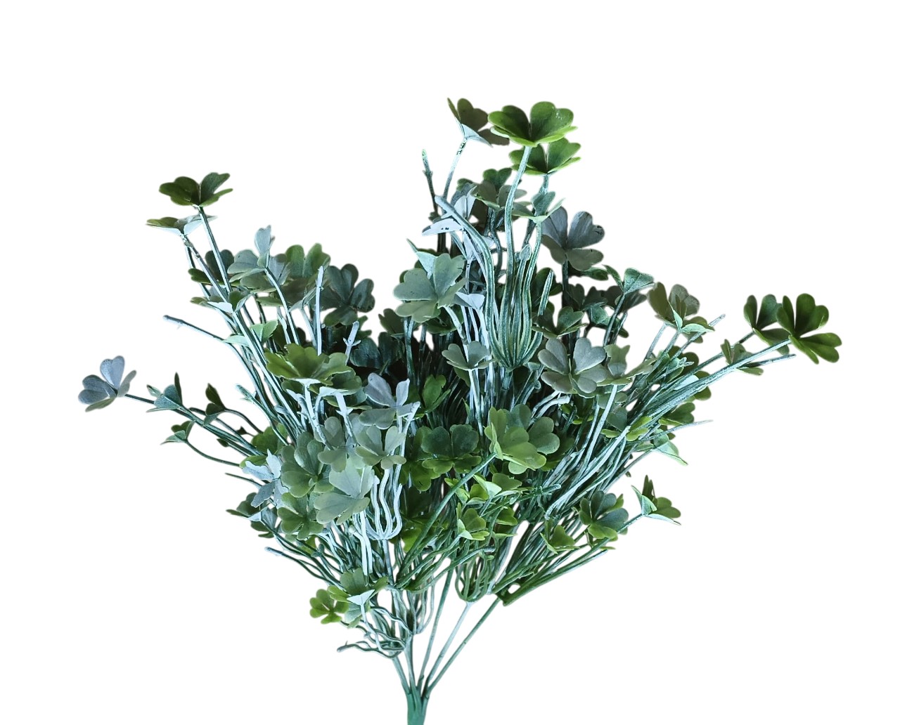 Artificial Four Leaf Clover Bunch (Frosted Green)