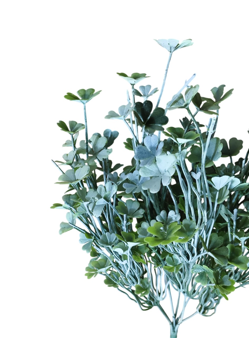 Artificial Four Leaf Clover Bunch (Frosted Green)