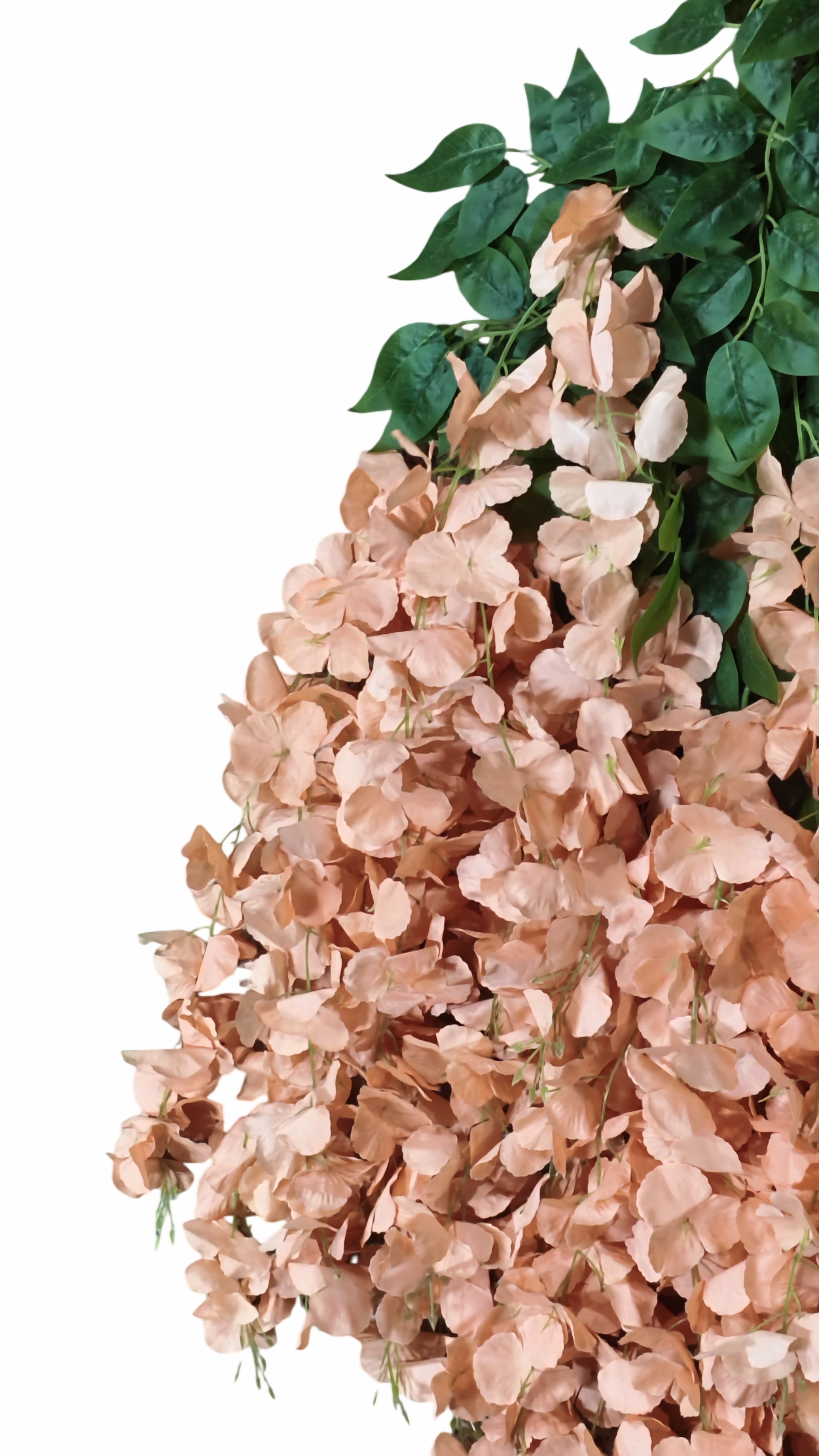 Artificial Heavy Wisteria Vine Flower Hanging (Peach)