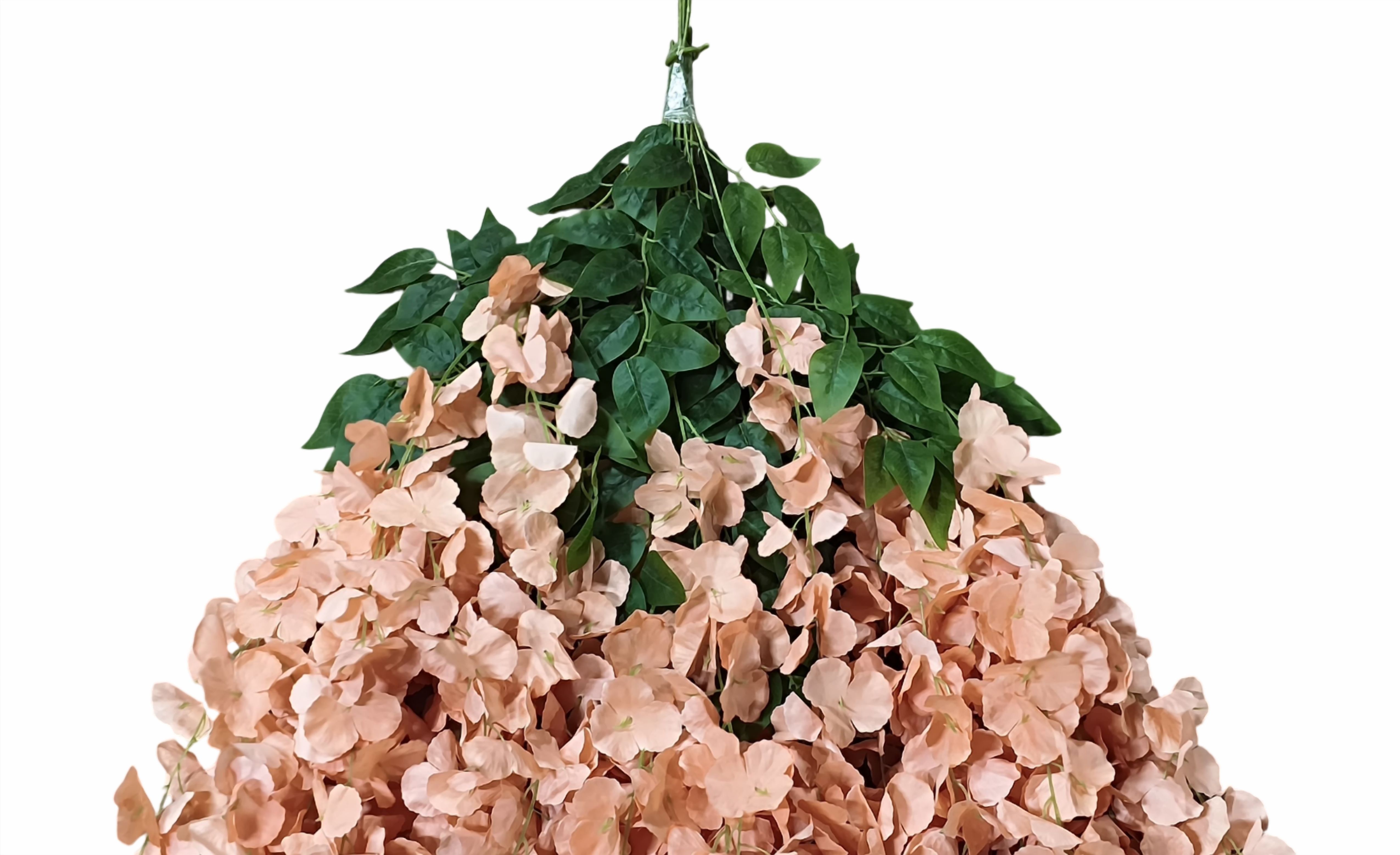 Artificial Heavy Wisteria Vine Flower Hanging (Peach)