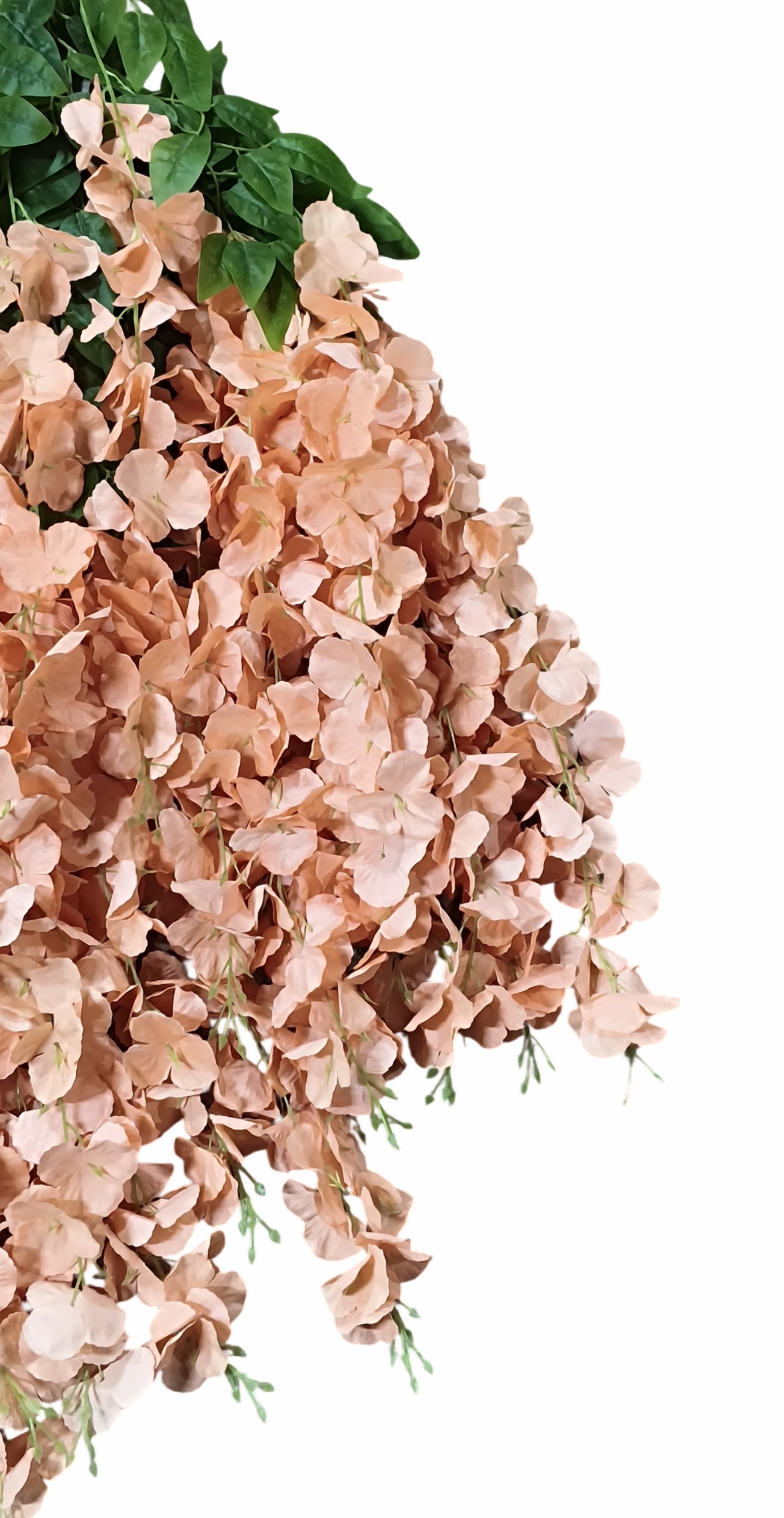 Artificial Heavy Wisteria Vine Flower Hanging (Peach)