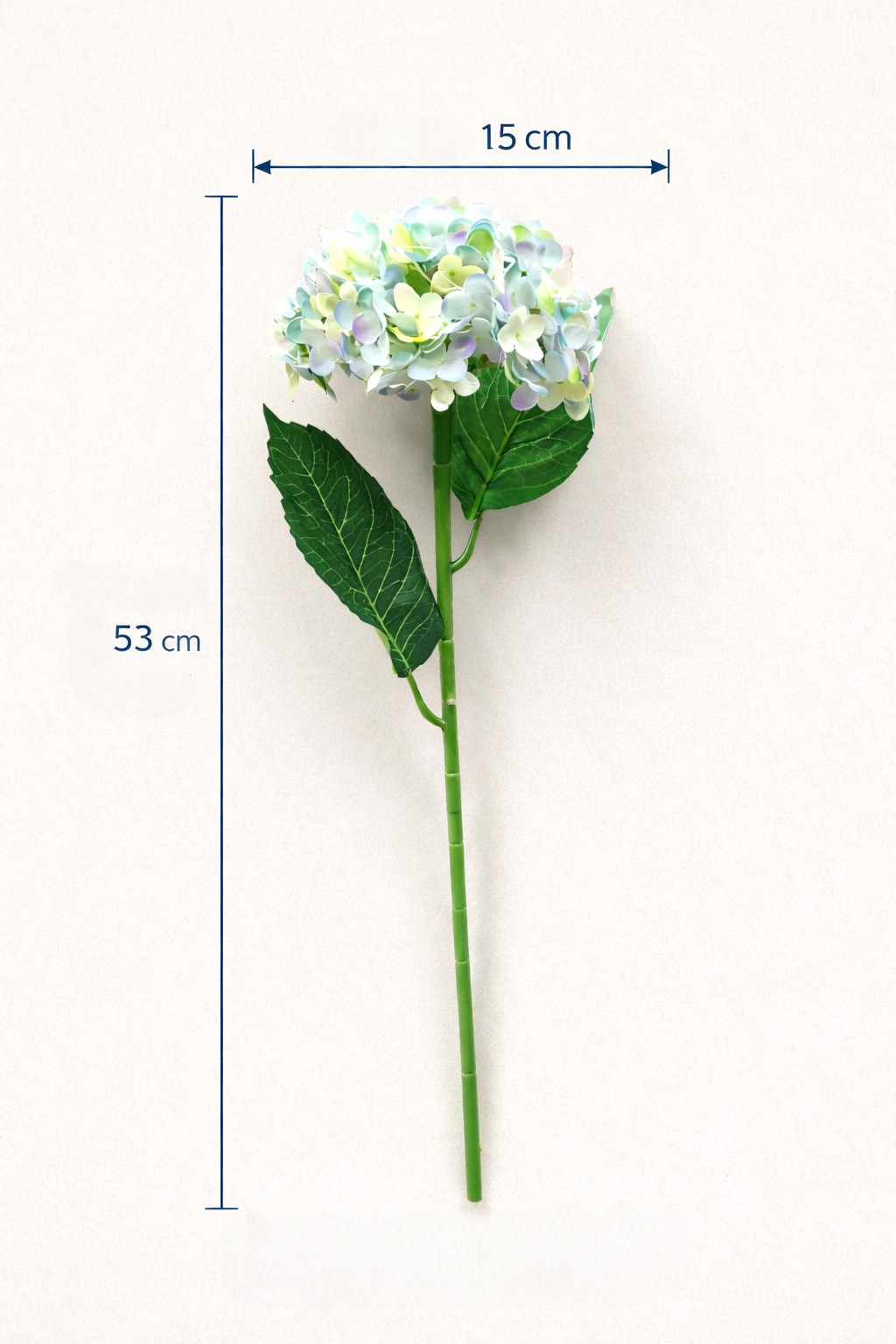 Artificial Light Blue Hydrangea Flower Stick