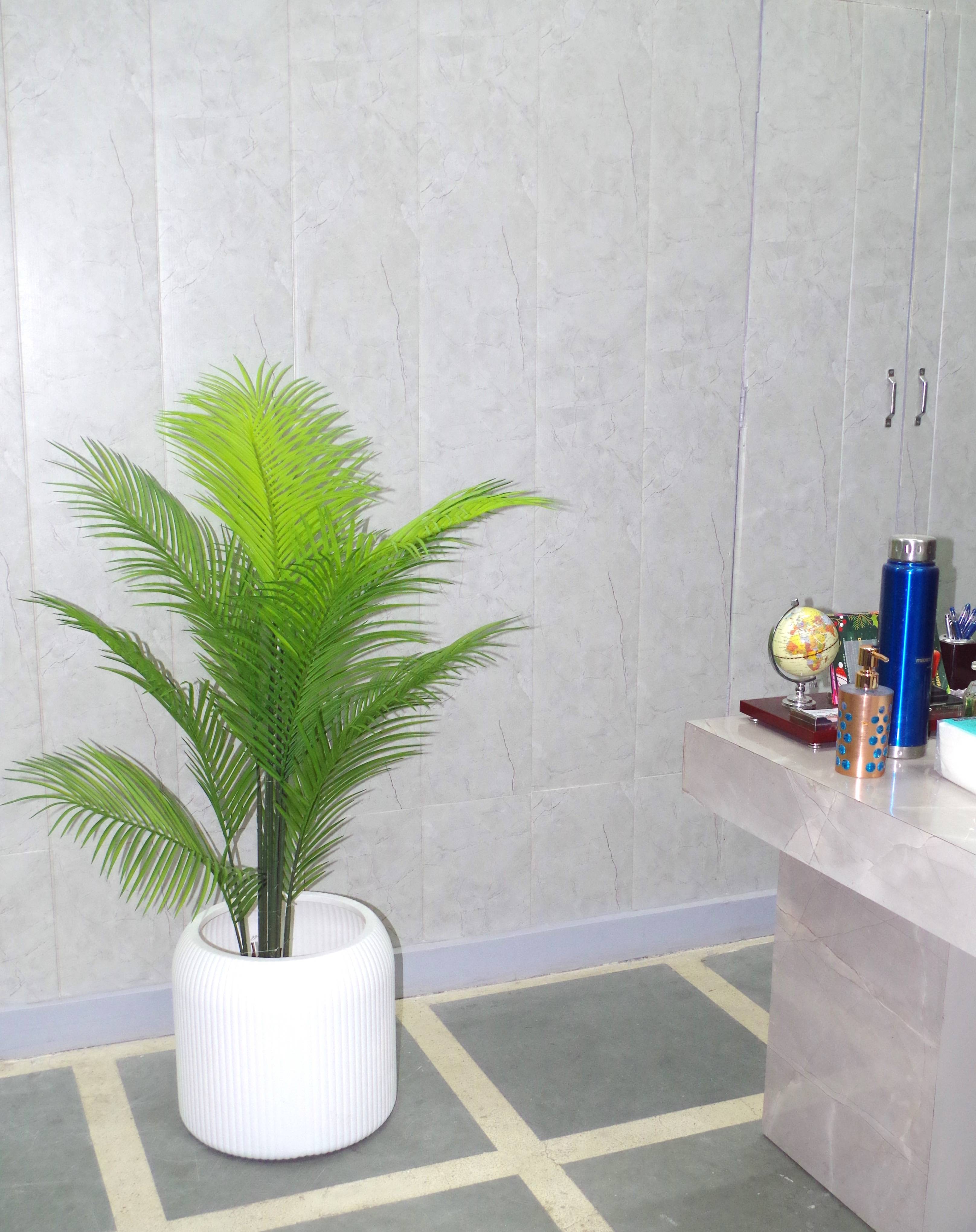 Artificial Lush Green Areca Palm - 4.6 Feet (Without Pot)