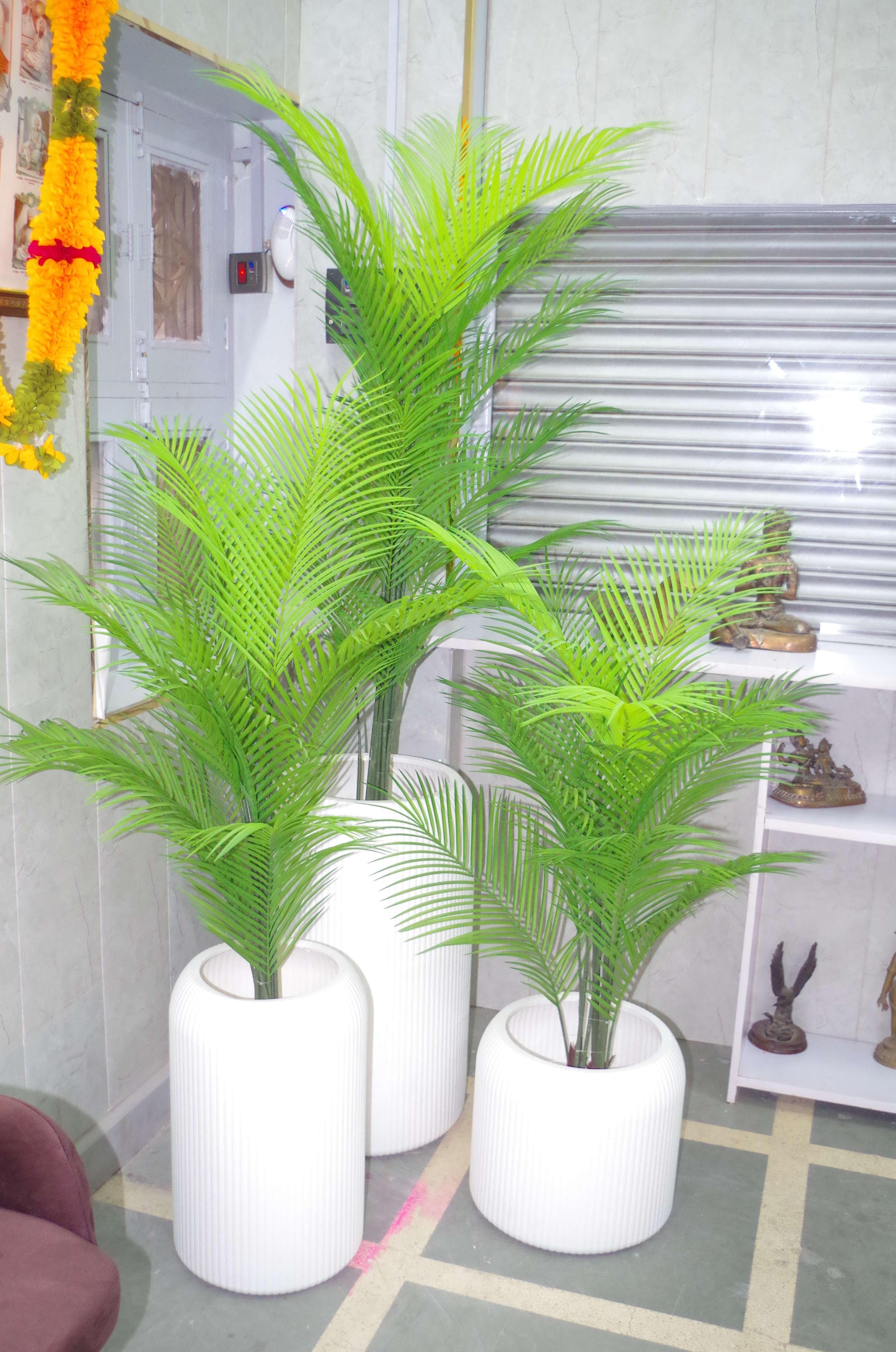 Artificial Lush Green Areca Palm - 5.6 Feet (Without Pot)