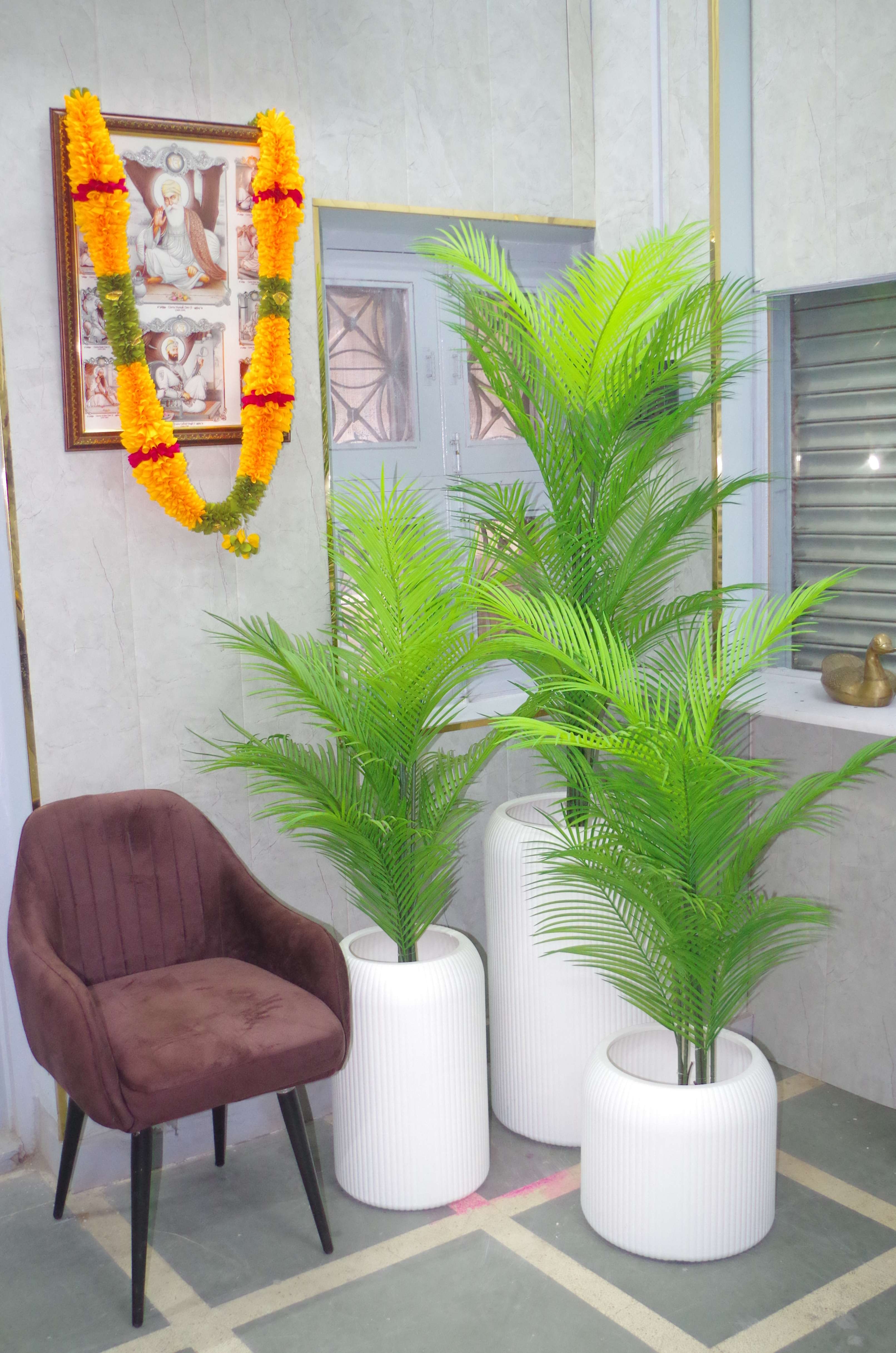 Artificial Lush Green Areca Palm - 5.6 Feet (Without Pot)