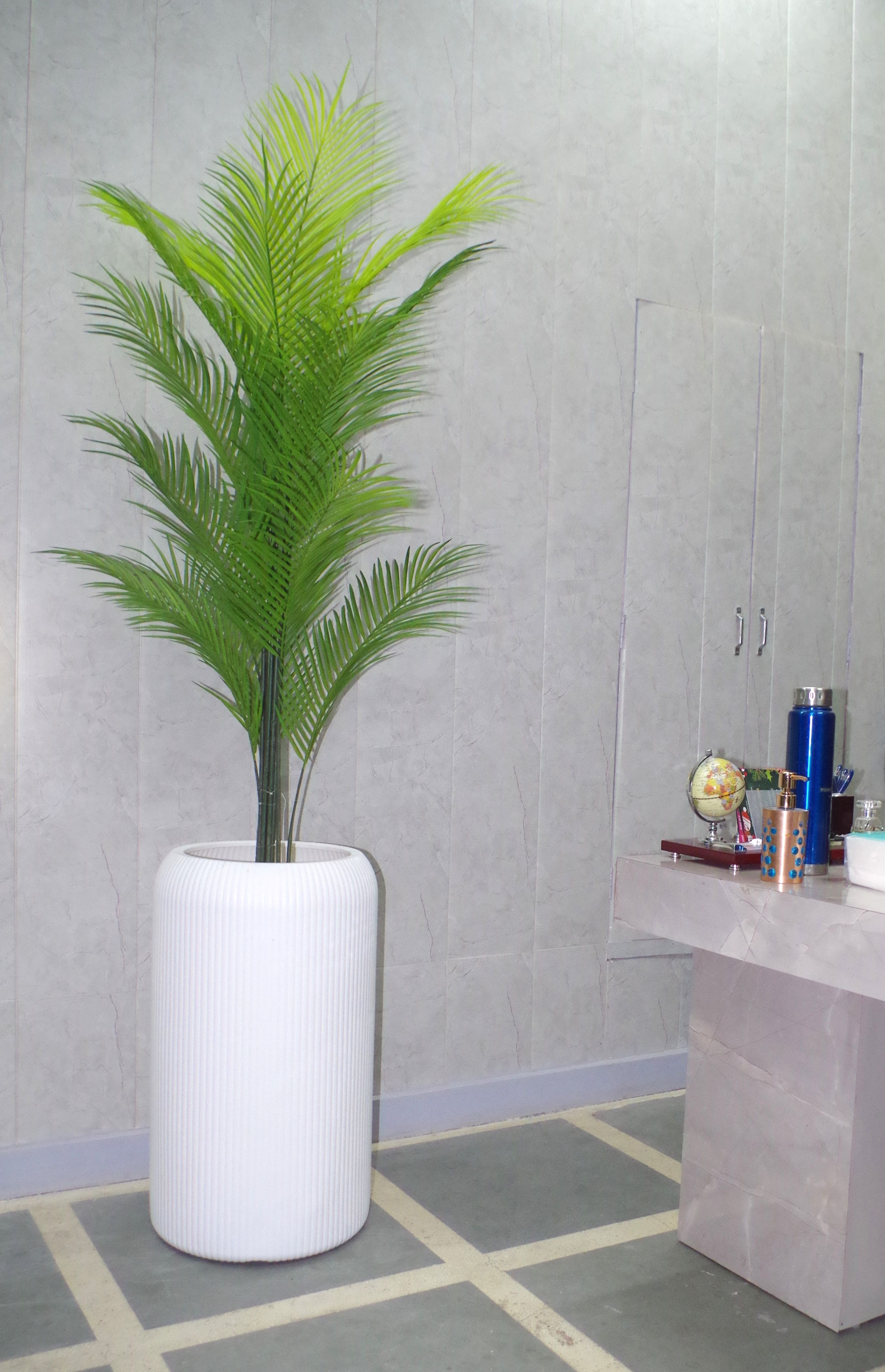 Artificial Lush Green Areca Palm - 6.6 Feet (Without Pot)