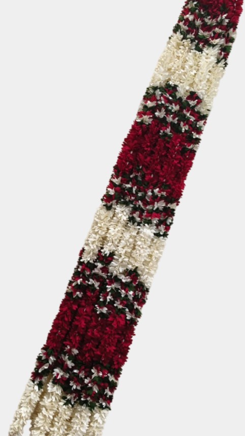 Artificial Maroon Flower Garland Hangings (4 Feet)