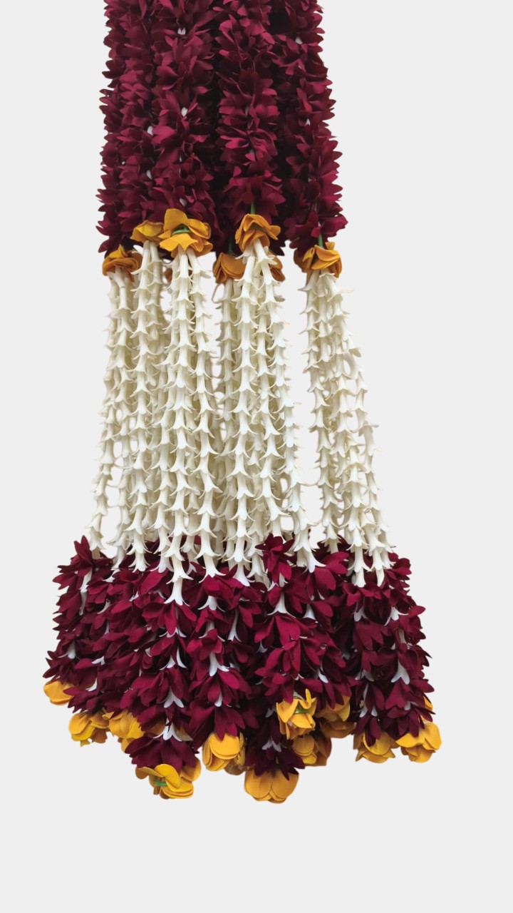 Artificial Maroon Toran Garland Hanging (2.5 Feet)