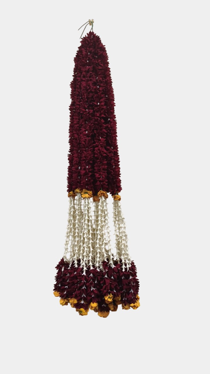 Artificial Maroon Toran Garland Hanging (2.5 Feet)