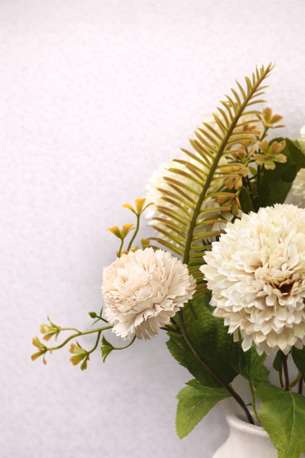 Artificial Off White Carnation Flower Bunch