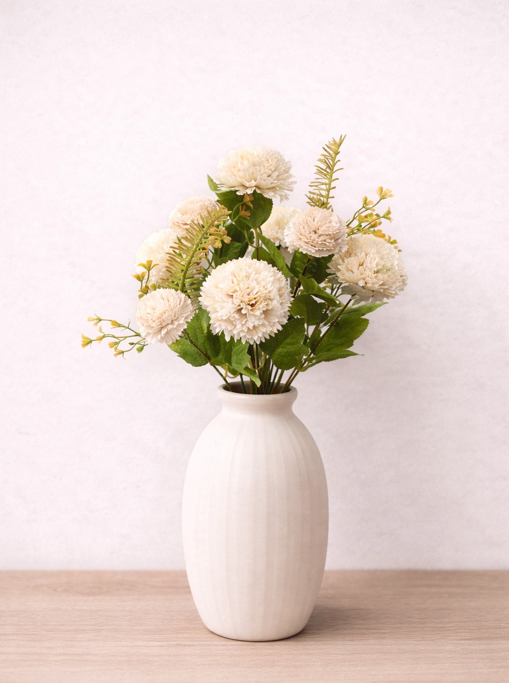 Artificial Off White Carnation Flower Bunch