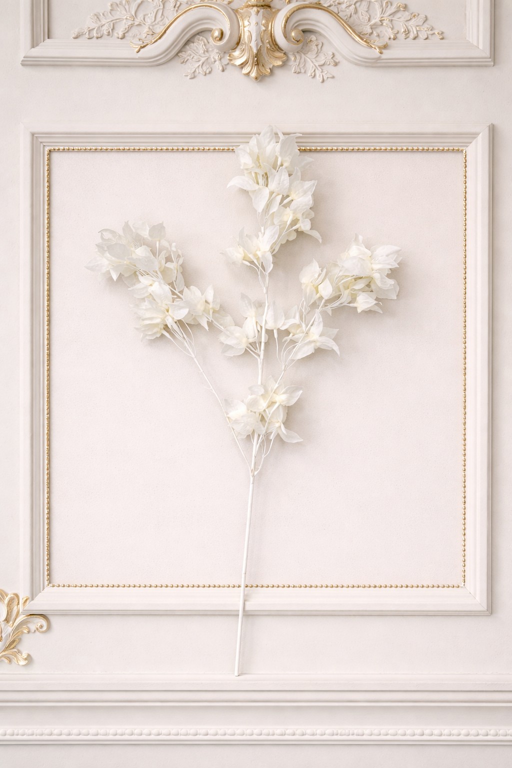 Artificial Off White Flower Branch Stick