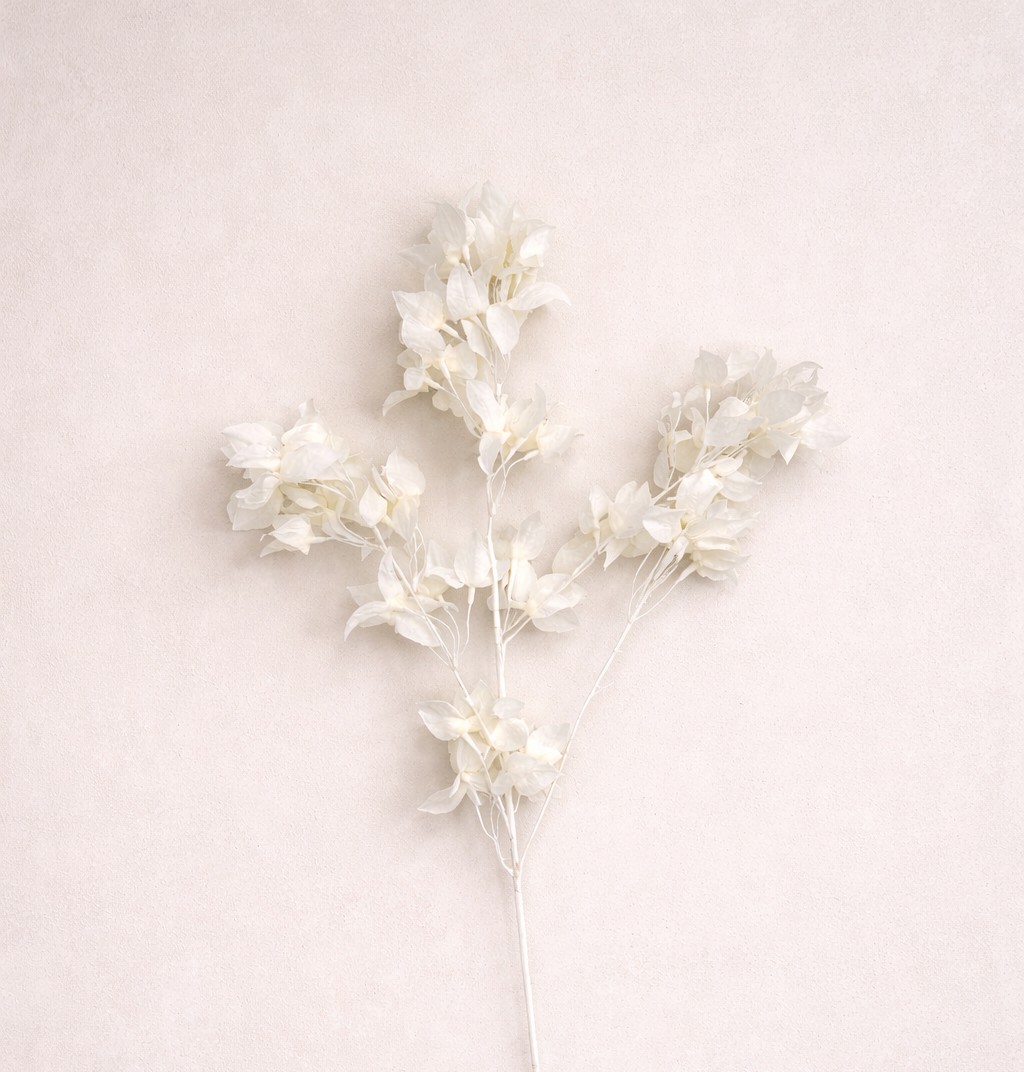Artificial Off White Flower Branch Stick