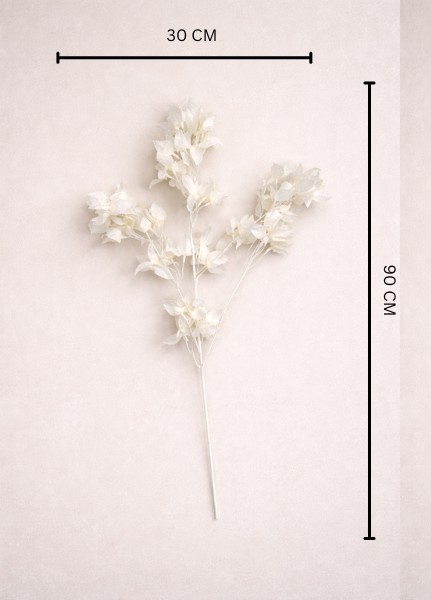 Artificial Off White Flower Branch Stick