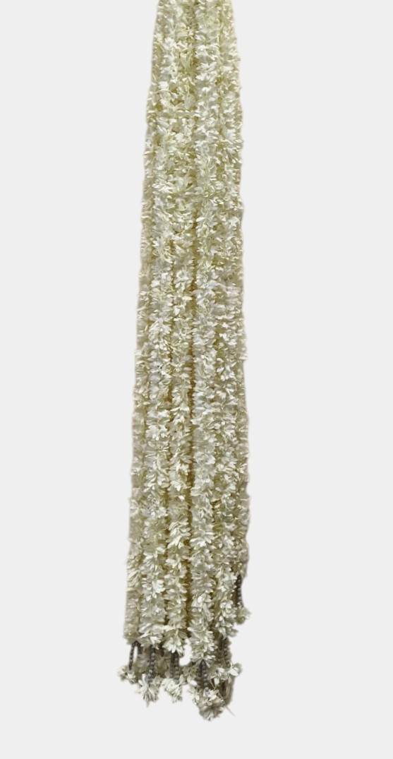Artificial Off White Flower Garland Hangings (4 Feet)