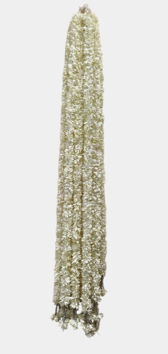 Artificial Off White Flower Garland Hangings (4 Feet)