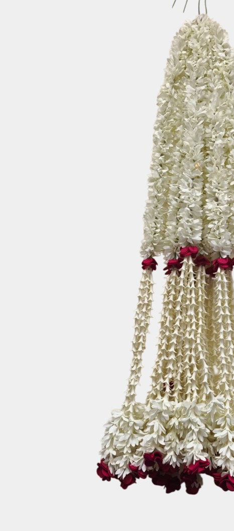 Artificial Off White Toran Garland Hanging (2.5 Feet)