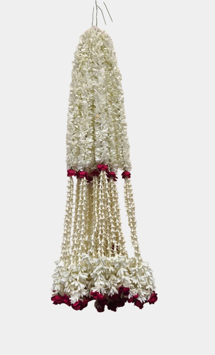 Artificial Off White Toran Garland Hanging (2.5 Feet)