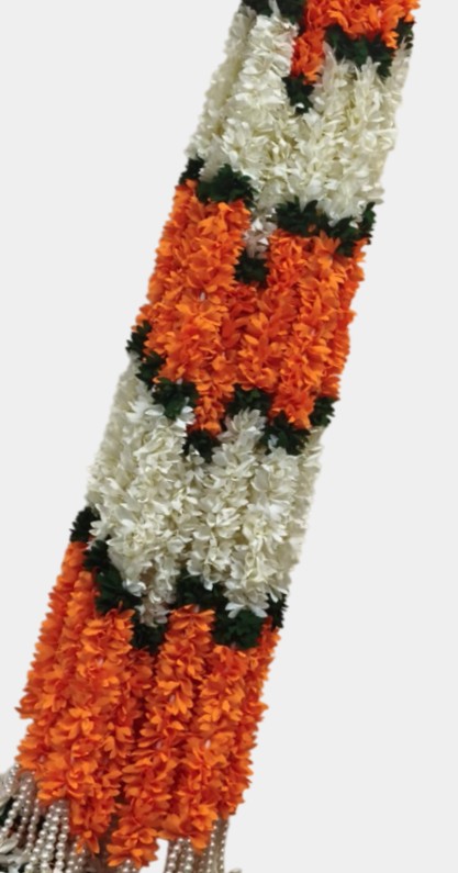 Artificial Orange Flower Garland Hangings (4 Feet)