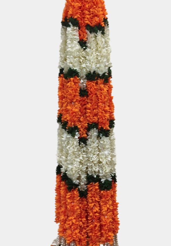 Artificial Orange Flower Garland Hangings (4 Feet)