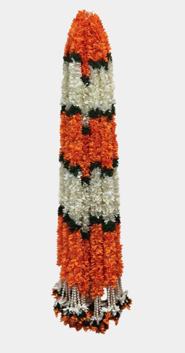Artificial Orange Flower Garland Hangings (4 Feet)
