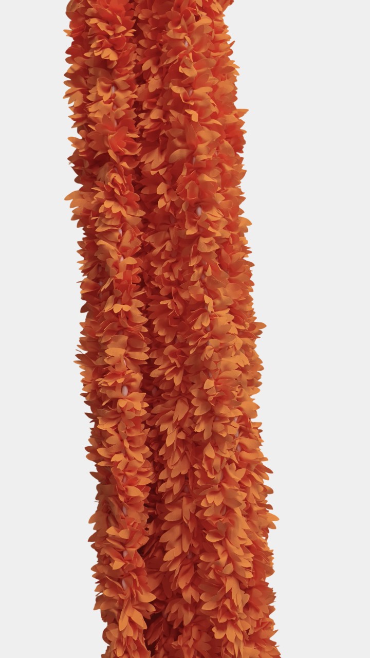 Artificial Orange Flowers Garland Wall Hanging (5.5 Feet 10 Pcs)