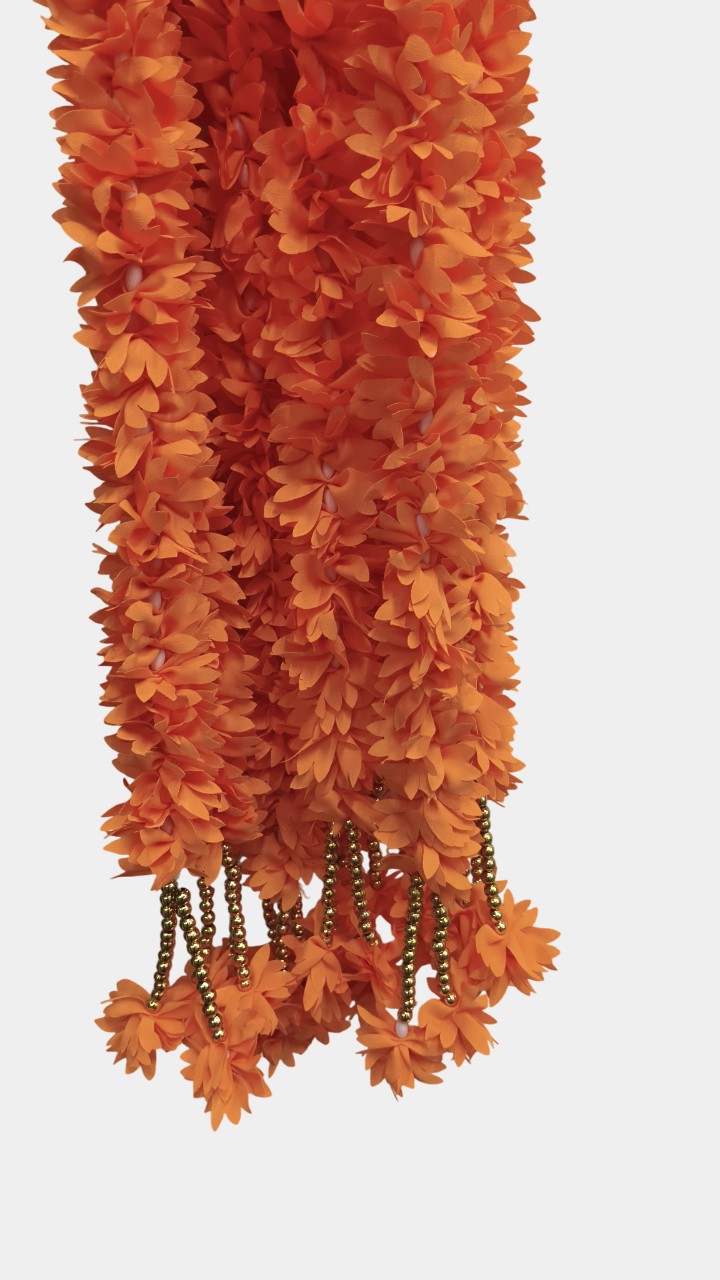 Artificial Orange Flowers Garland Wall Hanging (5.5 Feet 10 Pcs)