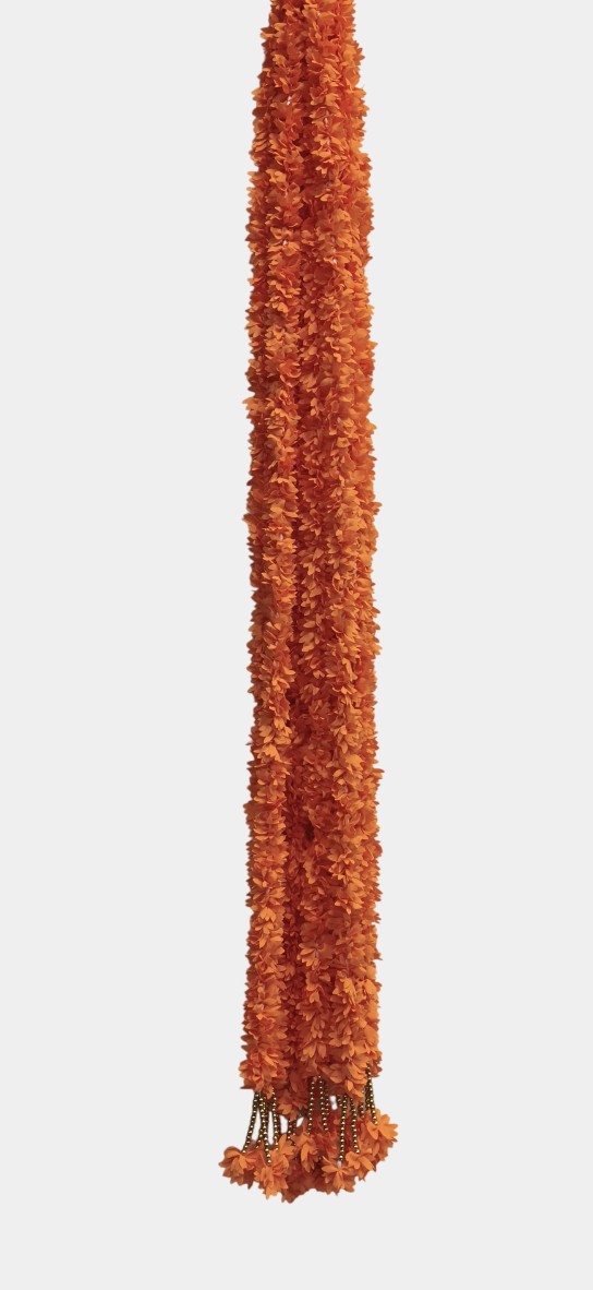 Artificial Orange Flowers Garland Wall Hanging (5.5 Feet 10 Pcs)