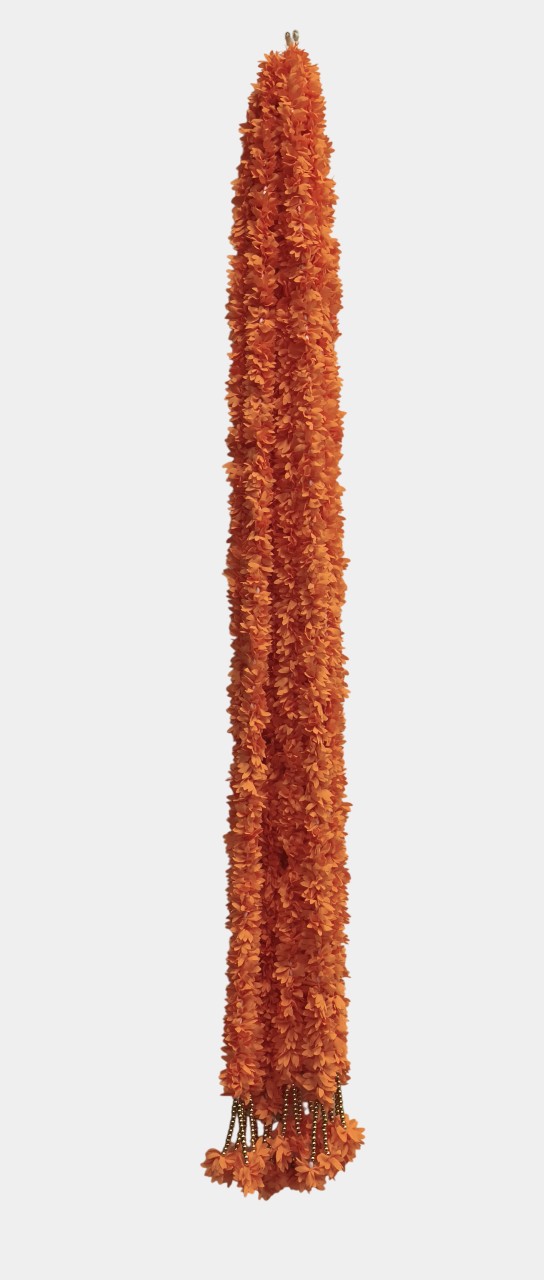 Artificial Orange Flowers Garland Wall Hanging (5.5 Feet 10 Pcs)