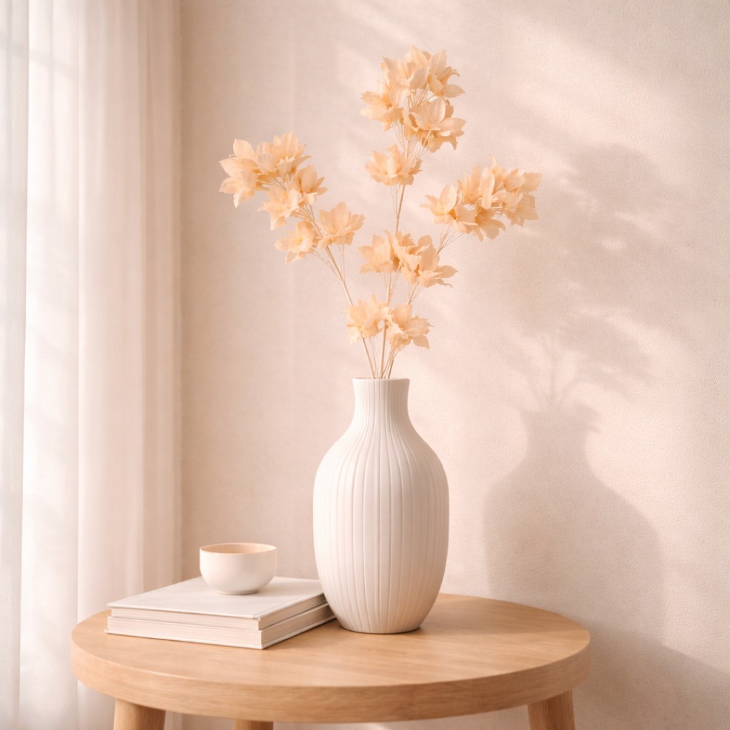 Artificial Peach Flower Branch Stick