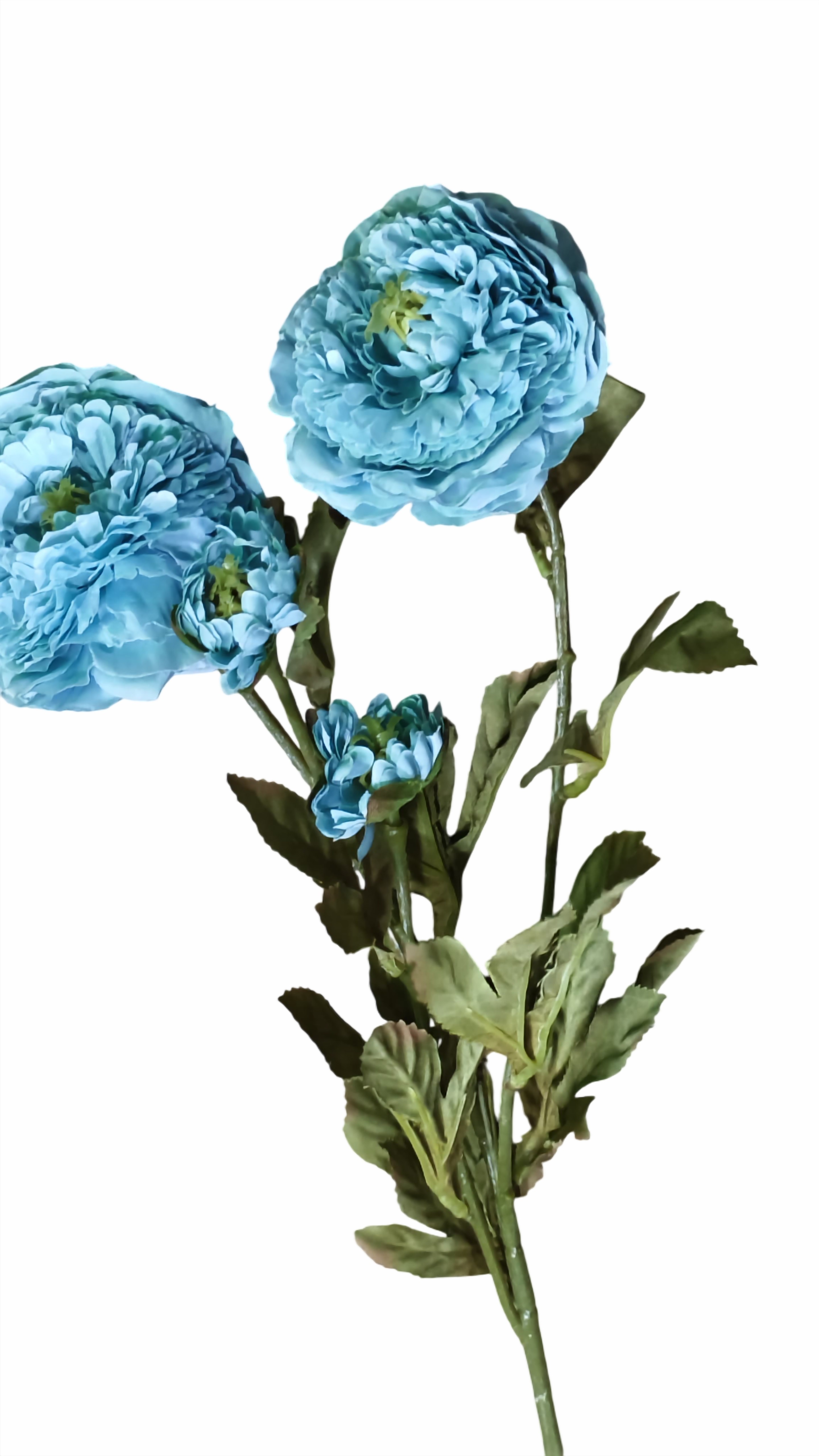 Artificial Peony Flowers Stick (Sky Blue)