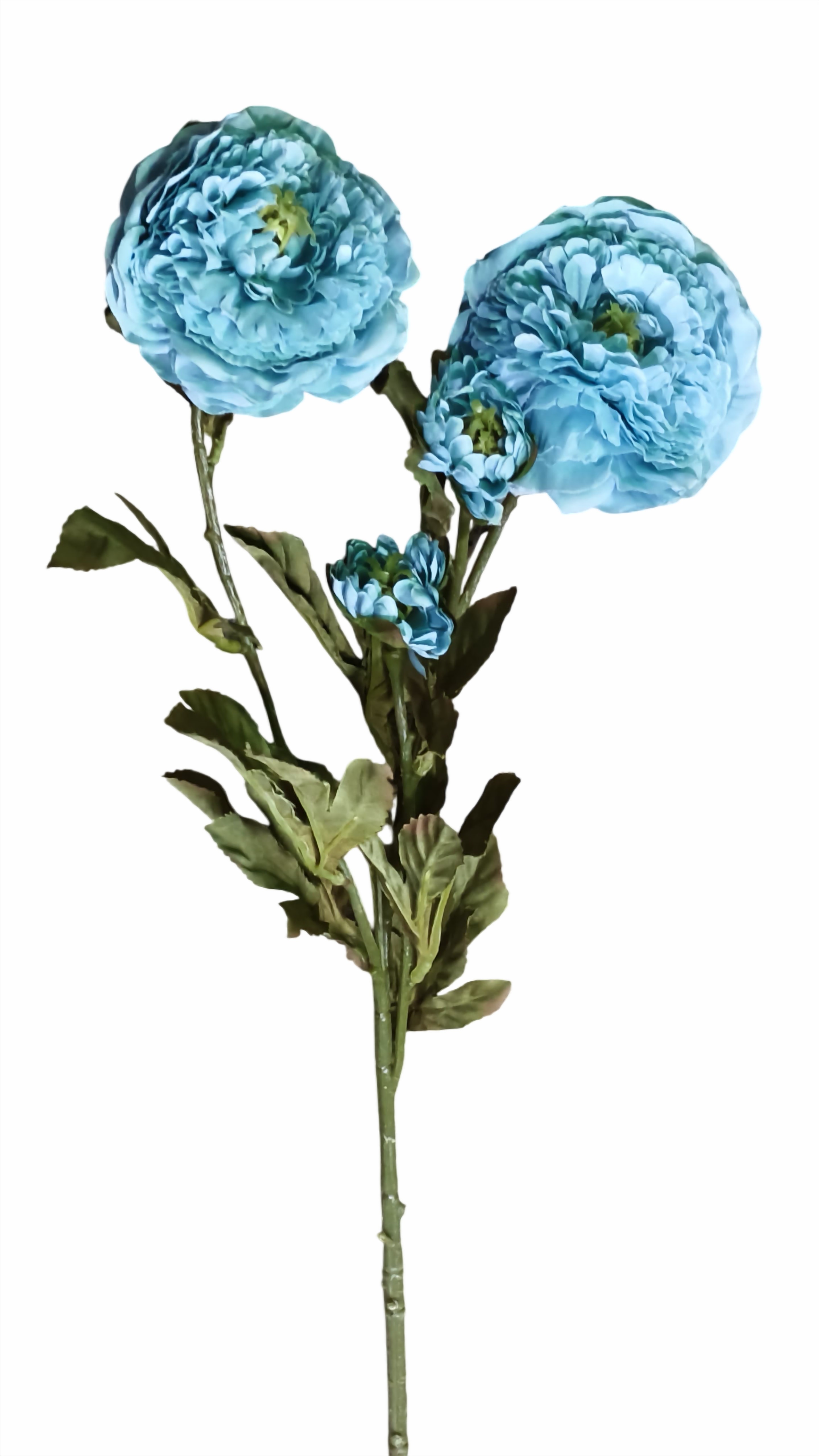 Artificial Peony Flowers Stick (Sky Blue)