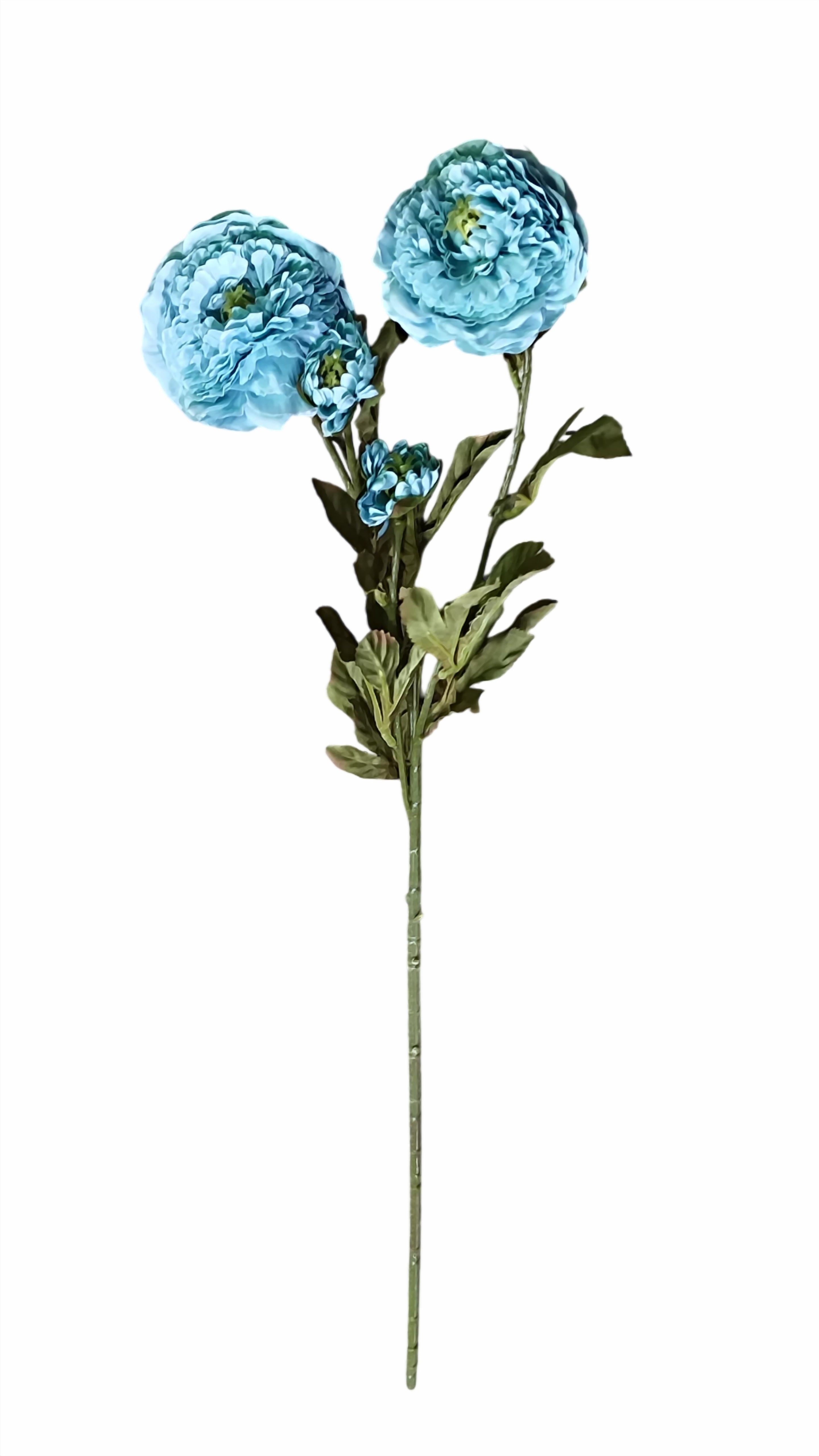 Artificial Peony Flowers Stick (Sky Blue)