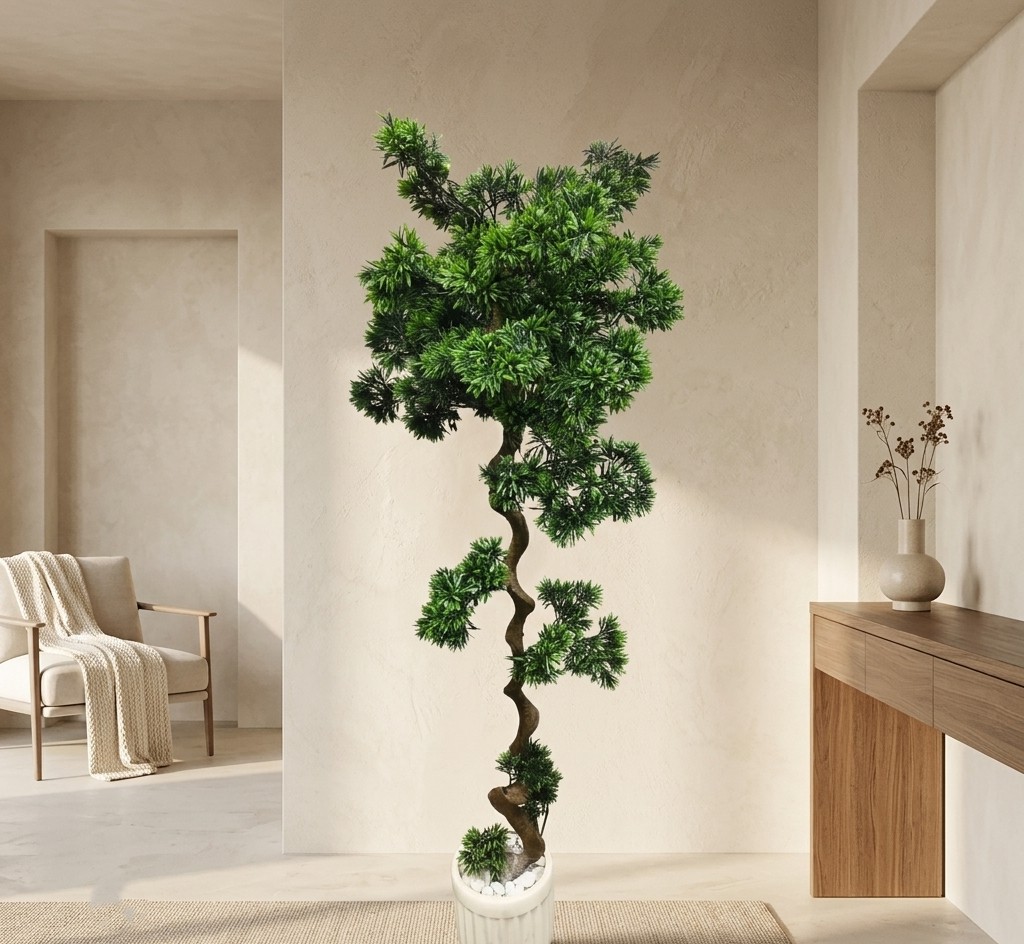 Artificial Podocarpus Bonsai Tree 6ft (Without Pot)