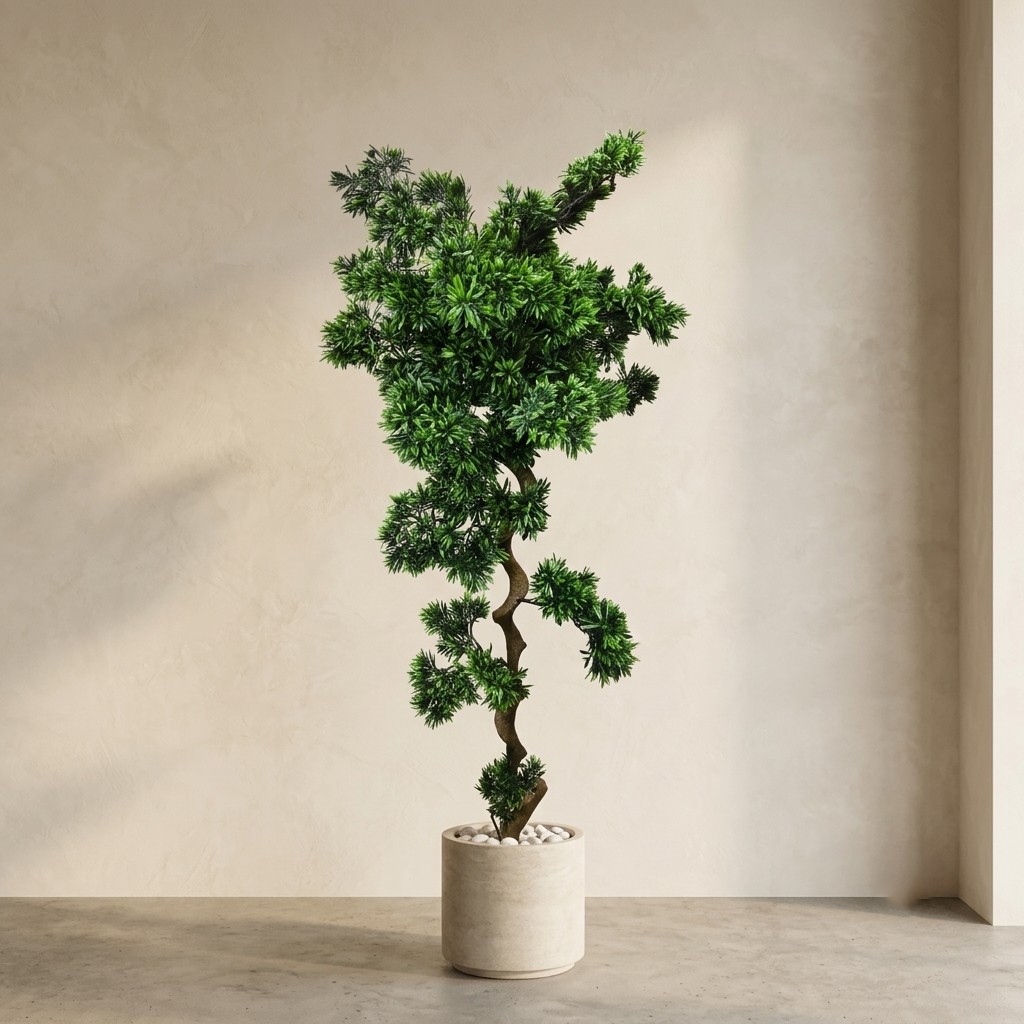 Artificial Podocarpus Bonsai Tree 6ft (Without Pot)