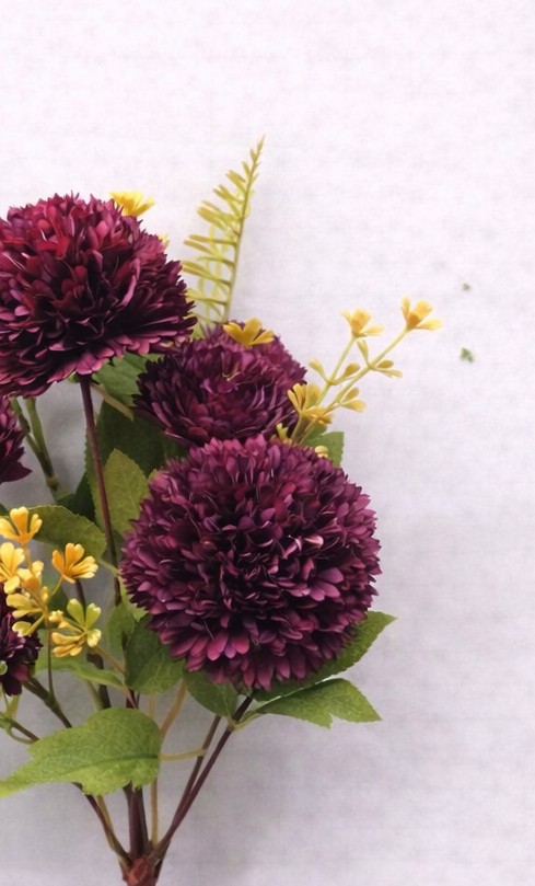 Artificial Purple Carnation Flower Bunch