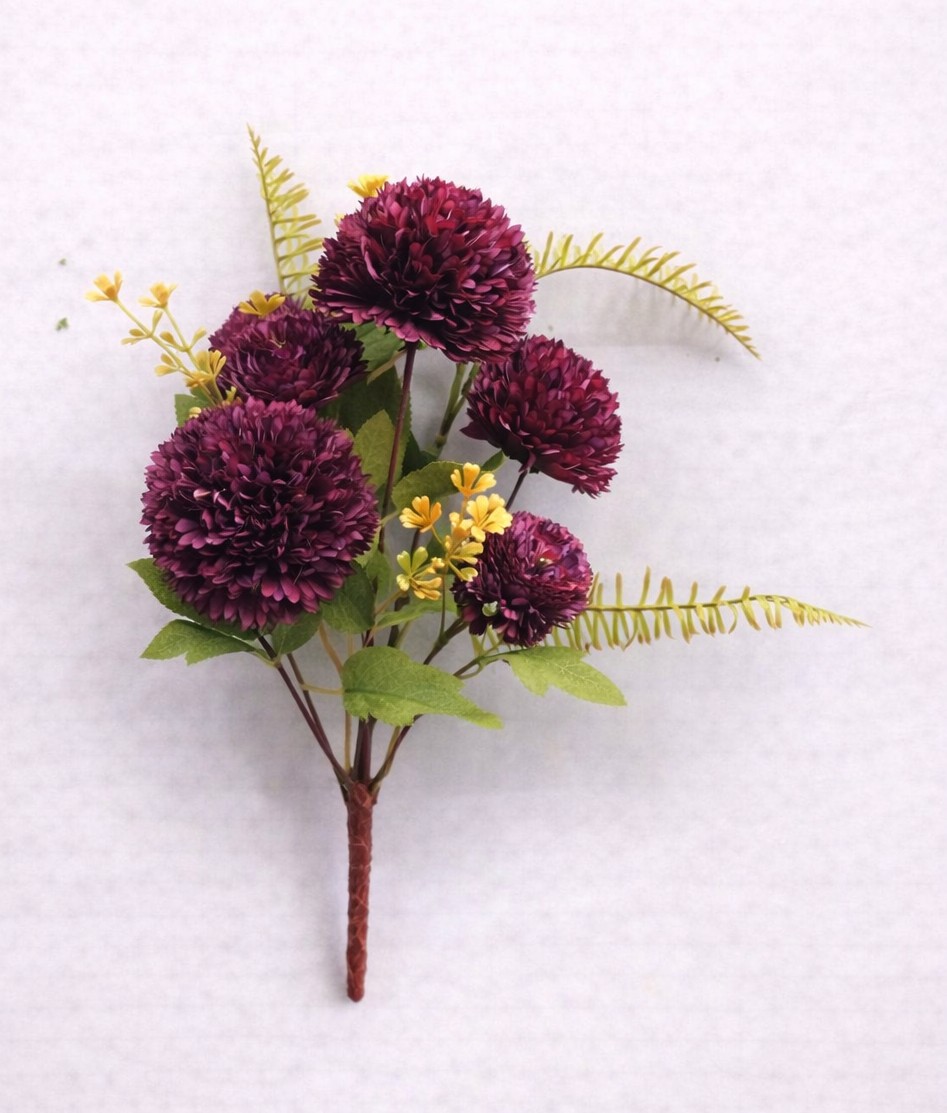 Artificial Purple Carnation Flower Bunch