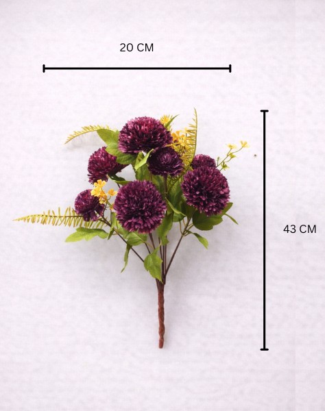 Artificial Purple Carnation Flower Bunch