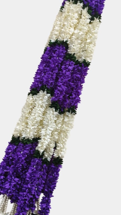 Artificial Purple Flower Garland Hangings (4 Feet)