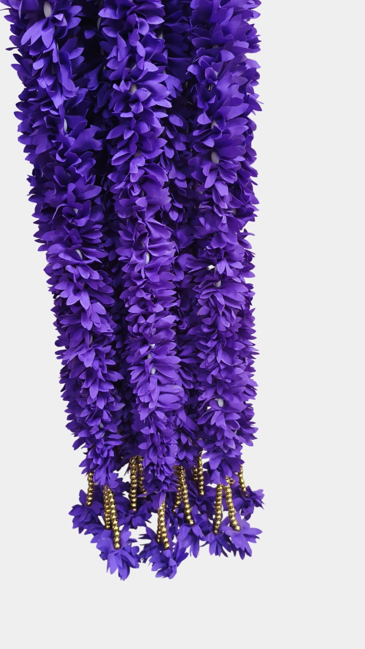 Artificial Purple Flowers Garland Wall Hanging (5.5 Feet 10 Pcs)