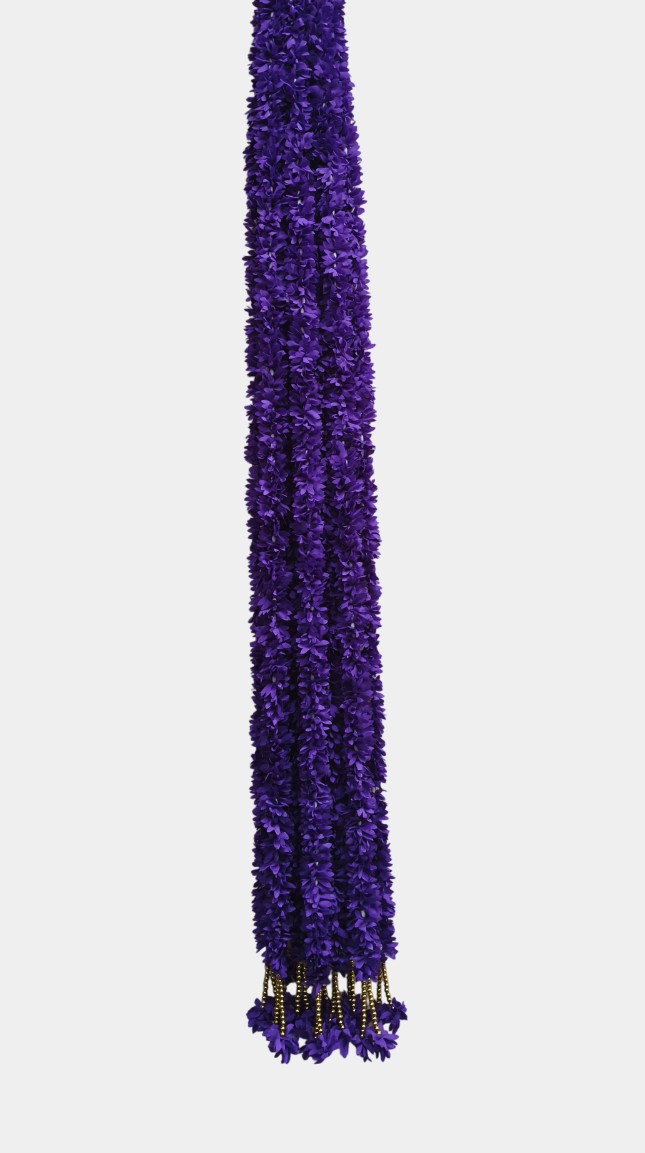Artificial Purple Flowers Garland Wall Hanging (5.5 Feet 10 Pcs)