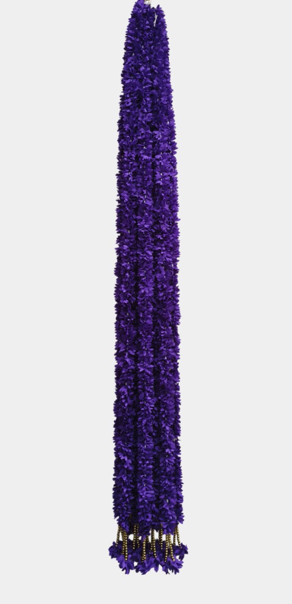 Artificial Purple Flowers Garland Wall Hanging (5.5 Feet 10 Pcs)
