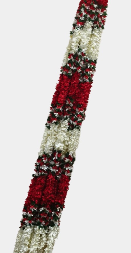 Artificial Red Flower Garlands (5.5 Feet)