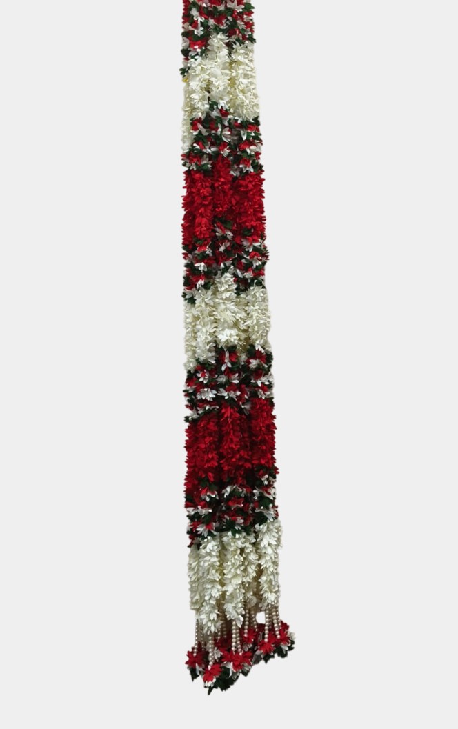 Artificial Red Flower Garlands (5.5 Feet)