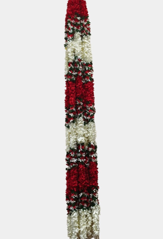 Artificial Red Flower Garlands (5.5 Feet)
