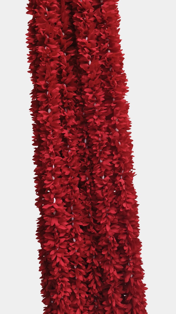 Artificial Red Flowers Garland Wall Hanging (5.5 Feet 10 Pcs)