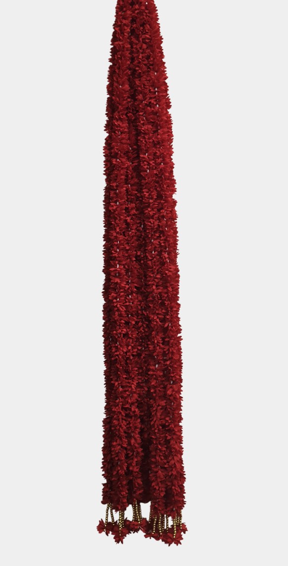 Artificial Red Flowers Garland Wall Hanging (5.5 Feet 10 Pcs)