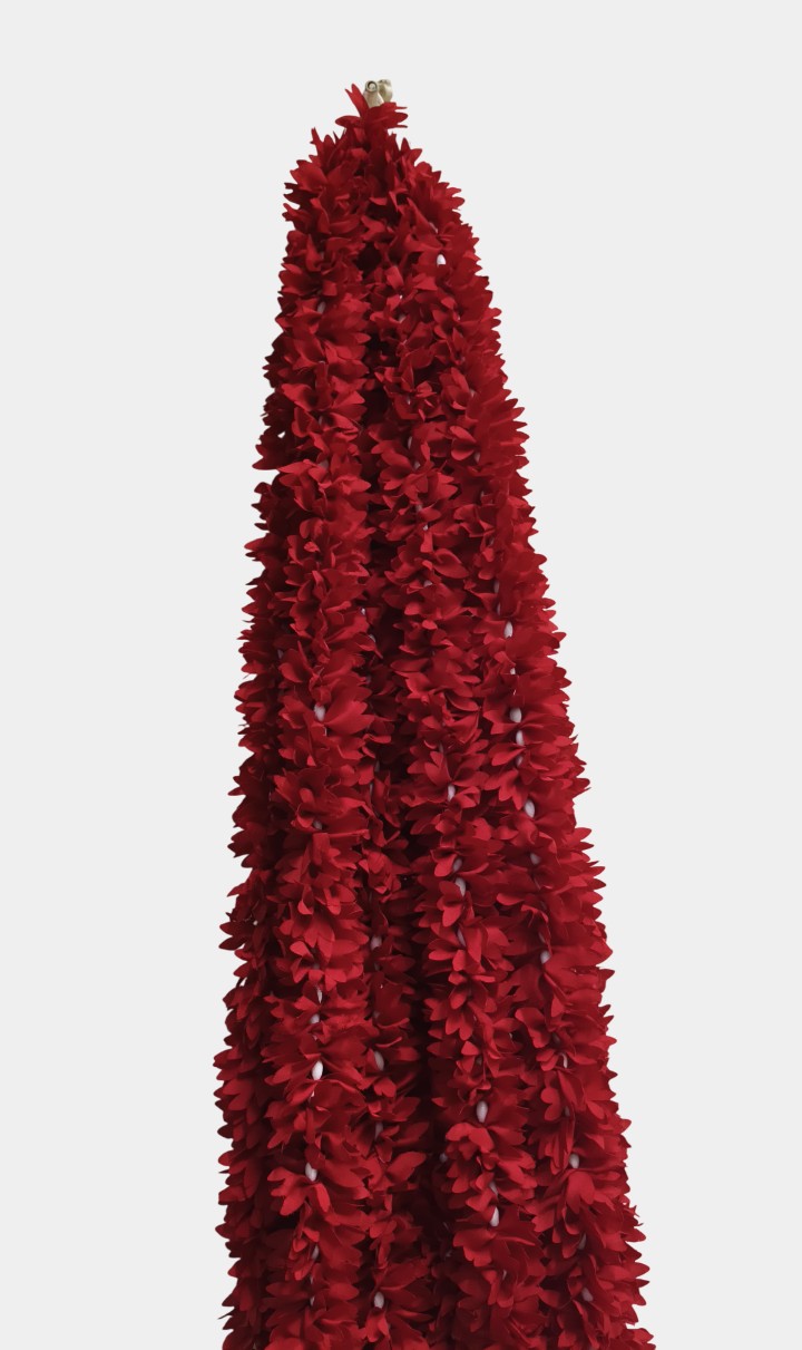 Artificial Red Flowers Garland Wall Hanging (5.5 Feet 10 Pcs)