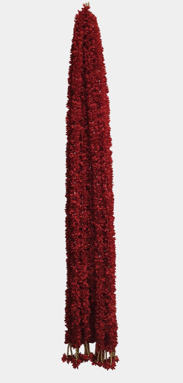 Artificial Red Flowers Garland Wall Hanging (5.5 Feet 10 Pcs)